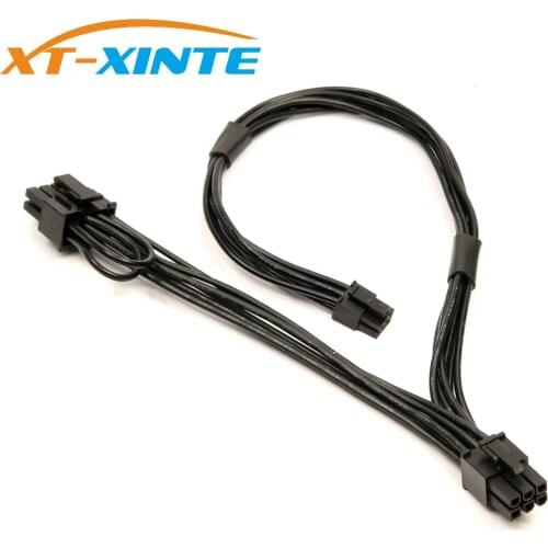 Mini 6Pin to PCI-E 6Pin & 8Pin (6+2) Dual PCI-E Ports Video Graphic Card Power Cable for G5 / Mac Pro 30CM+15CM
