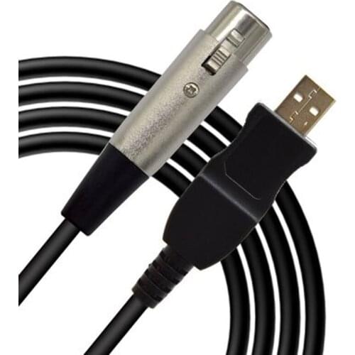 Computer USB to XLR Cable For microphone electric guitar cable keyboard electric box guitar recording