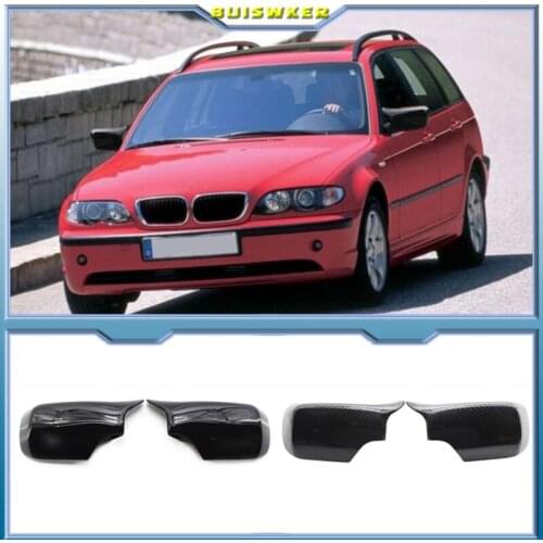 For BMW 3-Series E46 1998-2005 Rearview Mirror Caps Car Wing Mirror Cover Mirror Shell Replacement