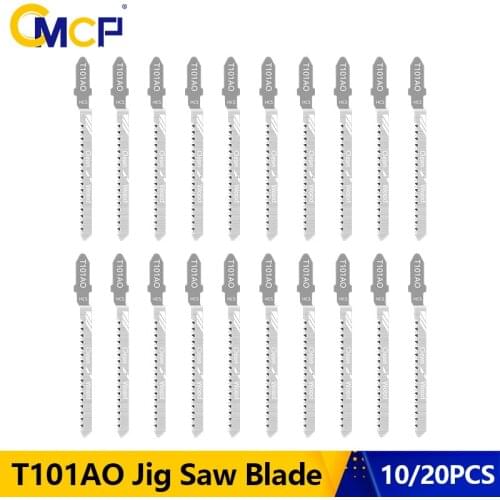 CMCP Jig Saw Blade 10/20pcs T101AO HCS Jigsaw Blade T Shank Saber Blades for Cutting Wood Plastic Reciprocating Saw Blade