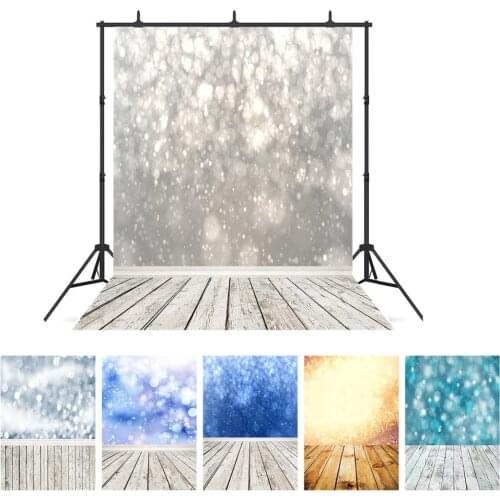Shimmer Glitter Wooden Floor Christmas Photography Backgrounds for Photo Booth Child Portrait Vinyl cloth Backdrops Photophone