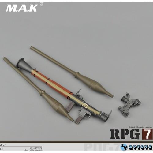 RPG7 1/6 Scale Weapon Model Figure Antitank Bazooka Rocket Propelled Grenade Wooden Model for 12'' Solider Body