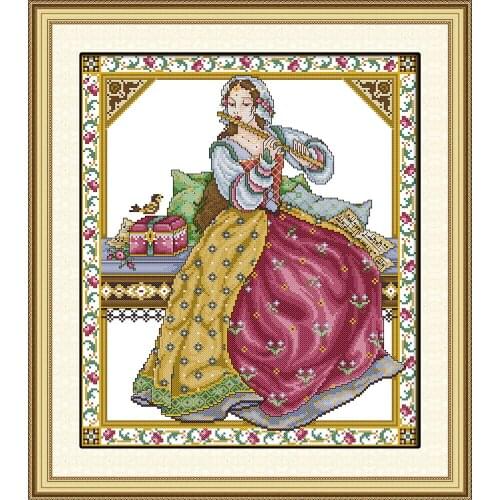 Solo cross stitch kit aida 14ct 11ct count printed canvas stitches embroidery DIY handmade needlework