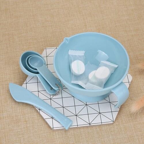 7pcs DIY Beauty Skin Care Face Mask Tool Set Mask Mixing Bowl Rod Spoon Set W/ Compression Mask High Quality Plastic