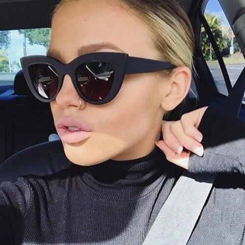 2020 new cat eye ladies sunglasses coated lenses men retro sunglasses female blue sunglasses brand Designe