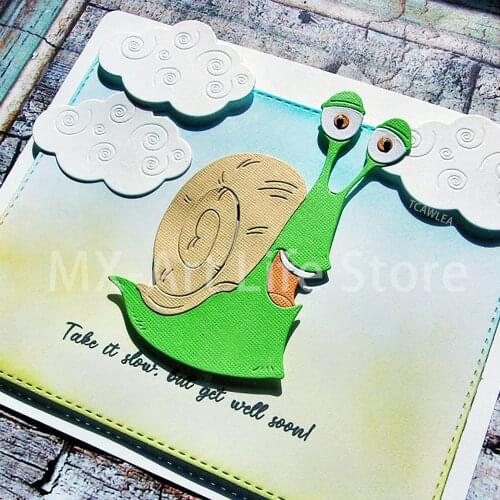 New Crawling Snails Metal Cutting Dies Animal Doll Stencil for DIY Scrapbooking Cards Decorative