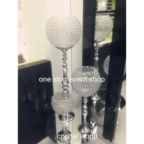 New style 10pcs Wedding Crystal Globe Candelabra Centerpieces ,Wedding Decoration Candelabra senyu0836