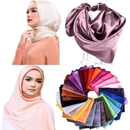 90*90cm Spring and autumn New Women Silk Scarf Female Luxury Brand Scarves Lady Tassel Bandana Women Solid Shawl Wraps 2021
