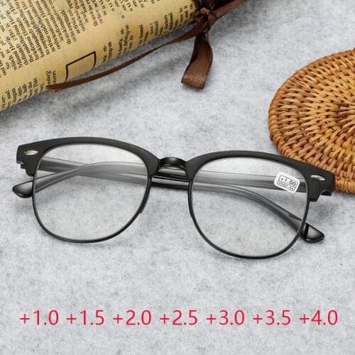 New Square Reading Glasses Men Women Fashion Presbyopia Eyeglasses Diopter +1.0 1.5 2.0 2.5