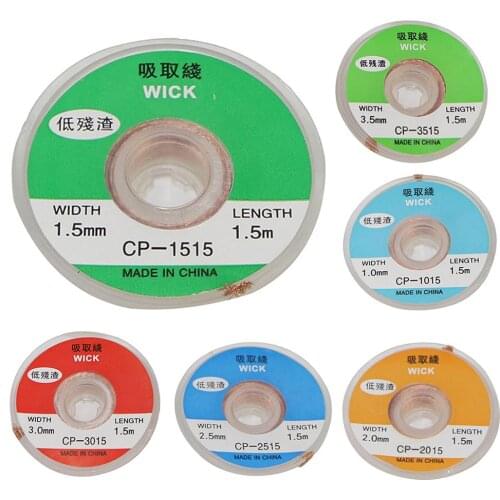 1.5m Desoldering Braid Welding Solder Remover Wicks Wire Low Residue No Cleaning Tin Removal Strip Tape Lead Cord Repair Tool
