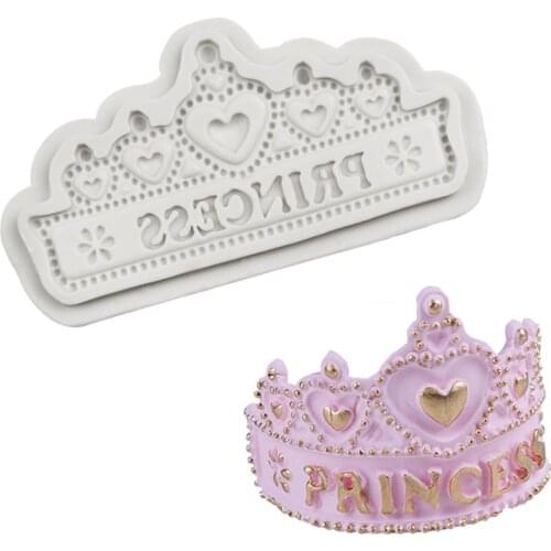 Princess Crown Silicone Mold Fondant Cake Chocolate Molds Cookies Pastry Ice Cube Mould Wedding Decoration DIY Baking Tools X148