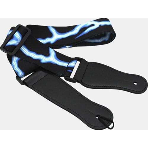 4 Pattern Types Strap for Ukulele Guitar Lightning Lattice Instrument Accessories Hanging PC Leather head No fading Strap QD002