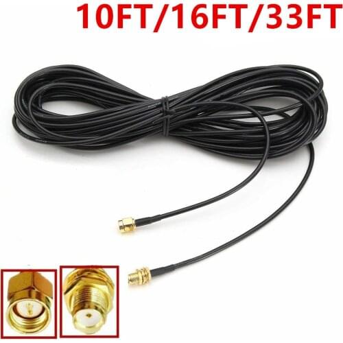 SMA Male Plug To SMA Female Nut Bulkhead Wifi Antenna Connector Extension Rg174 Cable
