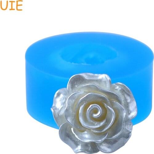 HYL317U 19.3mm Rose Flower Silicone Mould - Flower Mold Fondant, Cake Decoration, Jewelry, Resin, Clay, Candy, Gum Paste, Icing