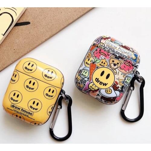 3D Street Justin Bieber drew house tickets bluetooth headset Silicone case for airpods 1 2 air pods pro Wireless charging cover