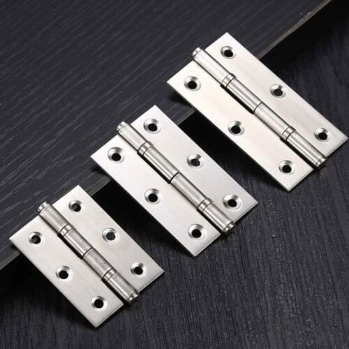 Stainless Steel Door Connector Flat Door Hinge Door Accessories Window Cabinet Home 6 Mounting Holes Connector 2/2.5/3inch