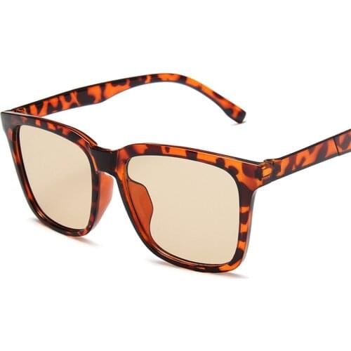 Retro Square Sunglasses for Fashion Men Trend Plastic Versitile Eyewear Female Pilot Brand Designer Lunette Soleil Homme UV400