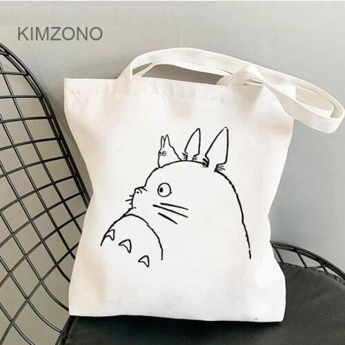 Totoro shopping bag eco cotton jute bag bolsas de tela canvas bolsa bag reciclaje cloth tote boodschappentas custom