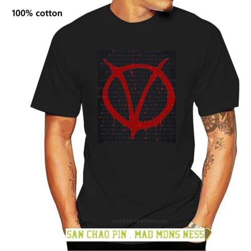 V For Vendetta T Shirt V For Vendetta T-Shirt Print Funny Tee Shirt Plus size Summer Man Short Sleeves 100 Cotton Tshirt