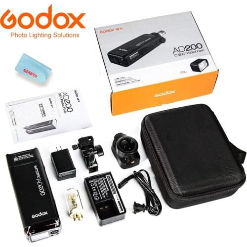 Godox AD200 200Ws 2.4G TTL Speedlite Flash Strobe 1/8000 HSS Monolight, 2900mAh Lithium Battery