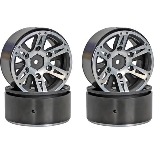 High-quality 4pcs/lot 1.9inch Metal Beadlock Wheels Rims 12mm Hex Mount for 1/10 RC Crawler Axial SCX10 90046 D90 Traxxas TRX4