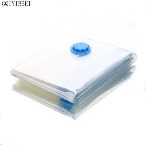 GQIYIBBEI High Quality Transparent Plastic Saver Space Seal Vacuum Storage Bags For Clothes Compressed Organizer Bag Multi-size