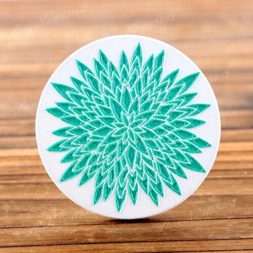 2Pcs 45mm Flower Unique 3D Embossed Big Round Handmade pattern Wood Cut Pendant make Necklaces, Bracelets,Brooch-(WI-70)