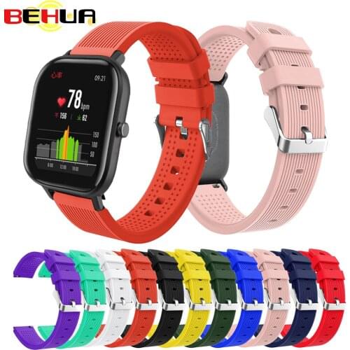 20mm Watch Strap Band Silicone For Xiaomi Huami Amazfit GTS Band Straps Smart Bracelet Sport Replacement Accessories Watch Bands