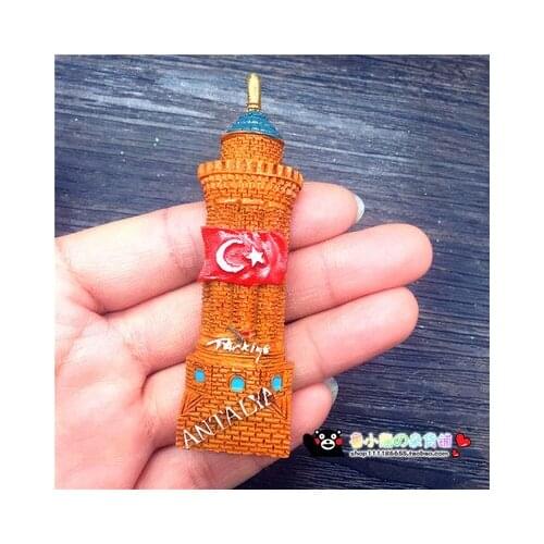 3D Resin Handmade Antalya Refrigerator Magnetic Message Stickers Turkey Fridge Magnet Home Decorations Tourist Souvenir