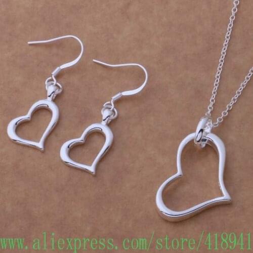 Free shipping silver plated Jewelry Sets Earring 171 + Necklace 273 /ebyamtfa bdaajuha AS152