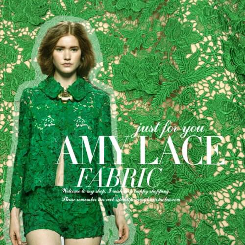 Free shippin High-grade embroidery hollow out fabric Rural wind double water soluble lace fabric cloth flower 1 meter