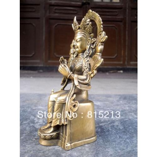 Wang 000108 Tibet Buddhism Maitreya Bronze buddha Statue