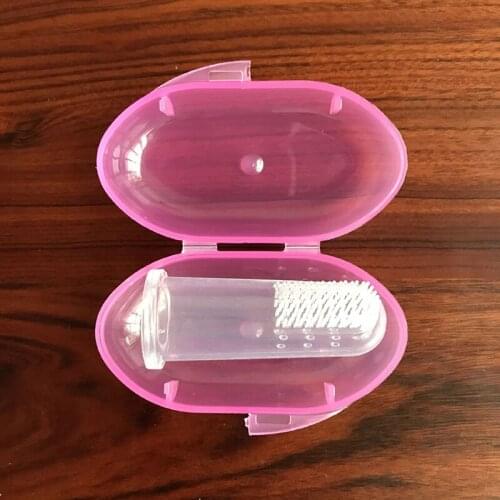 Baby Finger Toothbrush Silicon Toothbrush+Box Children Teeth Clear Soft Silicone Infant Tooth Brush Rubber Cleaning Baby Brush