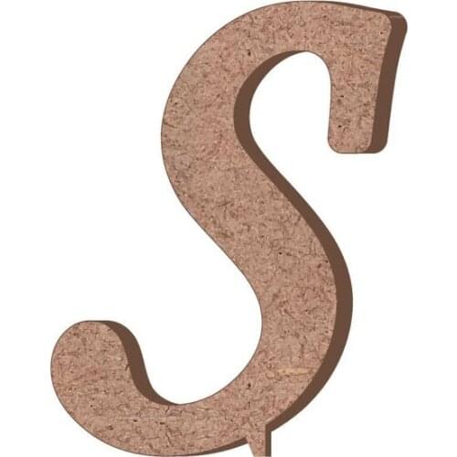 HR22 S Letter Trinket Wooden Object CODE: HR22 paintable decorative objects декоративные предметы под роспись