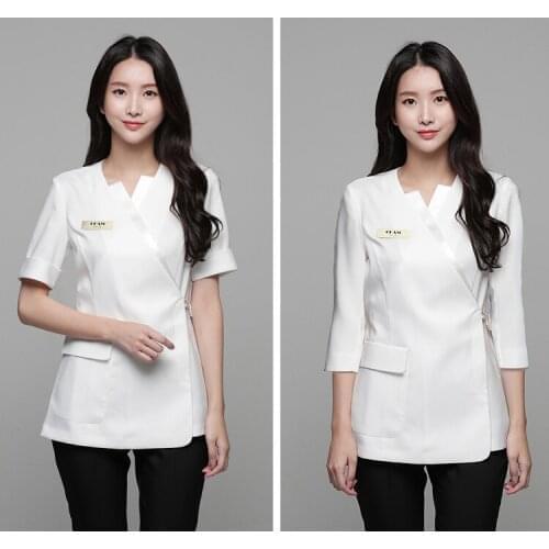 Beautician Manicure Work Uniform New Spa Health Center Embroidery Work Clothes Hotel Reception Uniform