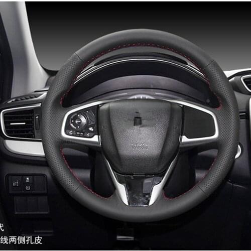 Leather Hand Sewing Car Accessories Steering Wheel Covers for HONDA Civic G10 2016 2017 2018 2019 2020 Crv CR-V G5 Clarity G2