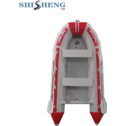 Nice color inflatable fishing boat with aluminium floor
