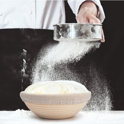 Kitchen Bread Fermentation Basket Country Rattan Wicker Oval Bread Basket Bread Fermentation Proof Basket Orgainzer New Arrival