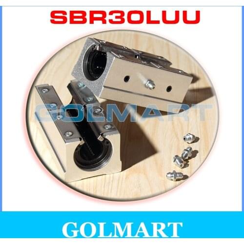 2pcs linear slide bearing SBR30LUU long type housing pillow block Linearlager lang Linearwagen Linearschlitten for 30mm rail