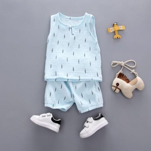 Summer Children Cotton Out Clothes Baby Boy Girl Printed T Shirt vest Shorts 2Pcs/sets Infant Kids Fashion Toddler Tracksuits