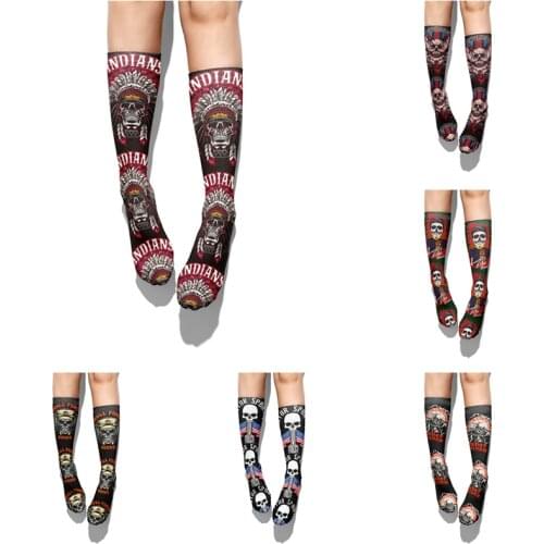 3D Fashion Cool Skull Printed High Socks Cute Funny Harajuku Cotton Long Socks Casual Skateboard Compression Happy Crew Socks