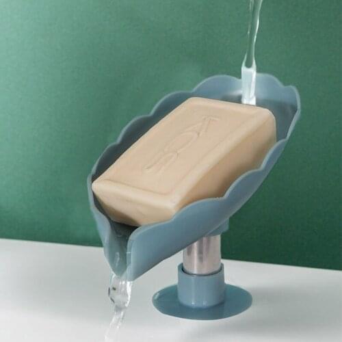 Lotus Leaf Drain Soap Holder Creative Punch-free Soap Dish Laundry Soap Box Bathroom Accessories Kitchen Sponge Holder