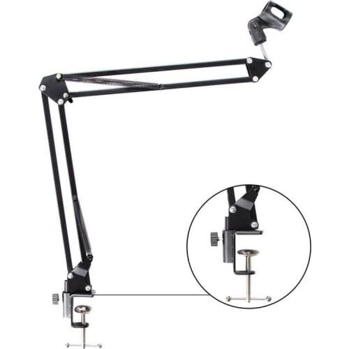 NB-35 Desktop Table Tripod Microphone MIC Stand Holder with Clip Microphone Stand Holder for Mounting on PC Laptop Notebook