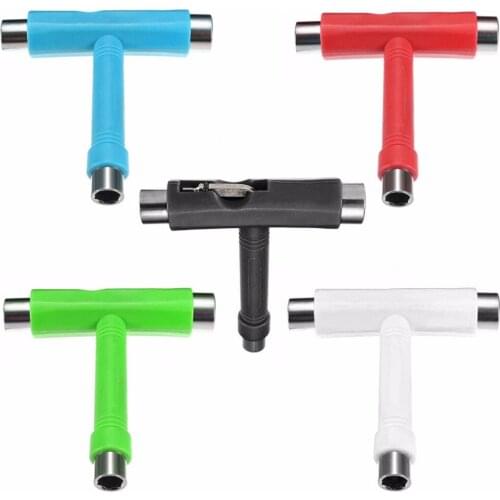 2016 New Skateboard Tool Scooter Hoverboard Longboard T shape Multifunctional Wrench Adjusting Tool