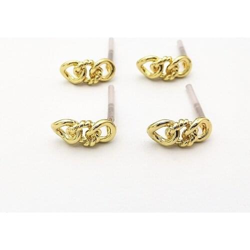 New arrival! 19x10mm100pcs Zinc Alloy Chain-shape Ear Stud for earring DIY Making parts,Jewelry Accessories Findings & Component