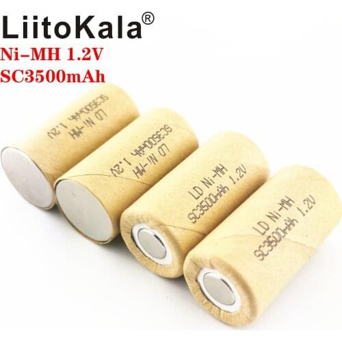LiitoKala SC 3500mAh 3000mAH NI-MH 1.2V Rechargeable Battery high discharge rate 10C 15C for Electric tools Power Tool batteries