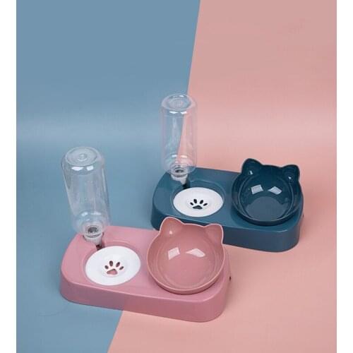 Pet Cat Elevated Bowls Durable Double Cat dog Bowls Raised Stand Cat Feeding & Watering Supplies Dog Feeder Pet Supplies