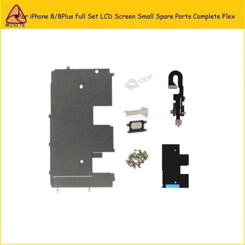 10'Pcs Full Set LCD Complete Small Parts Flex for i Phone 8 Plus 8P Front Small Camera Flex+Earspeaker+LCD Backplate+Home Button
