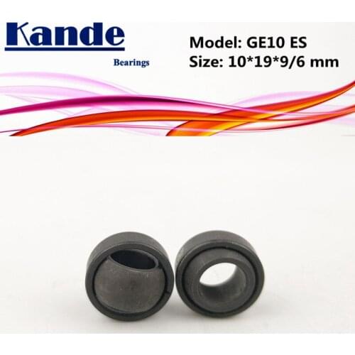 Kande Bearings GE10ES Radial spherical plain bearings (bulk eye bearings) 4pcs GE10 ES 10*19*9(6)mm GE10