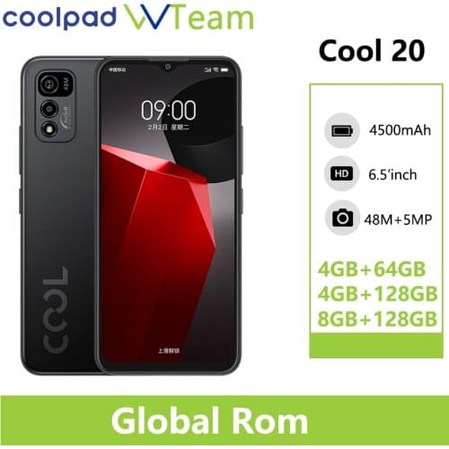 Global ROM Coolpad Cool 20 4GB 64GB 128GB Smartphone Helio G80 Octa Core 6.5'' Full Display 48MP Triple Camera 4500mAh Battery